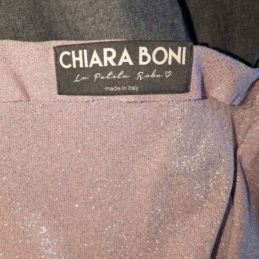 Chiara Boni Alva Sugar Shimmer Top Made In Italy Worn 1x - Picture 3 of 9